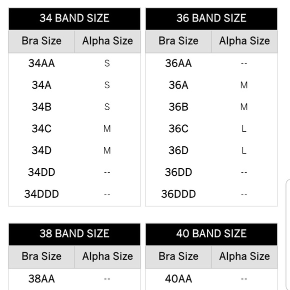 VS PINK SWIM SIZE CHART - Picture 3 of 4
